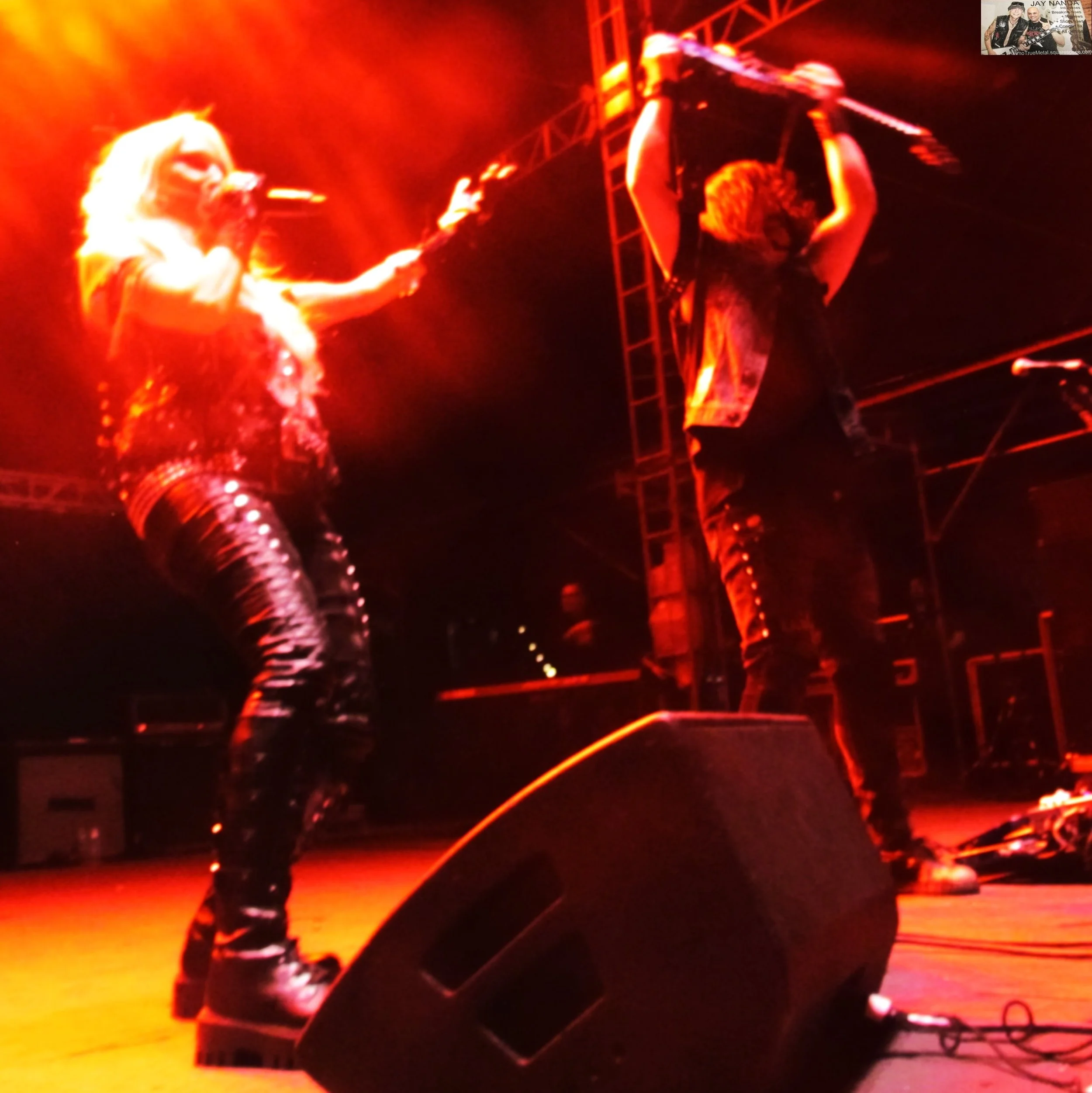  Pesch and Bolan can be seen below the article via ATM’s footage of the title tracks to Warlock’s first three albums from 1984-86:  Burning the Witches, Hellbound  and  True As Steel.  