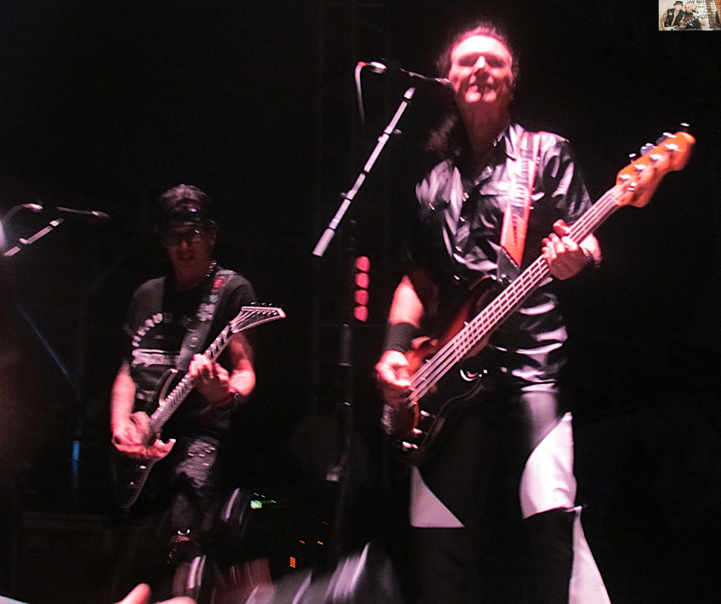  Baltes (right) and Brentini do their thing on second song “Living for Tonite.” 