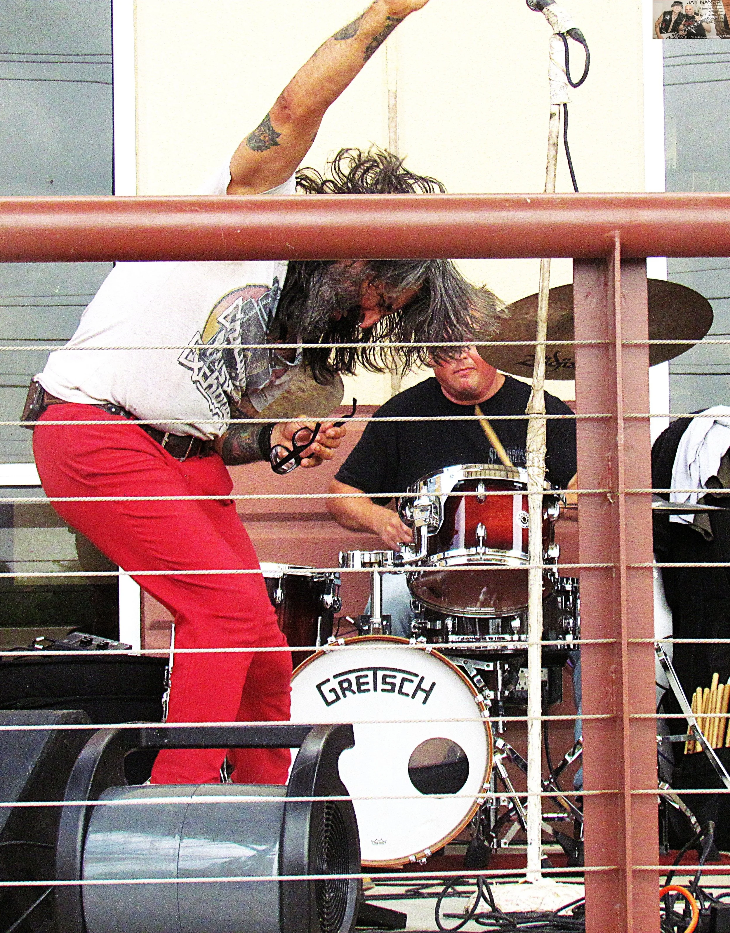  It was a couple hours into the set before King put down the guitar and displayed his energetic microphone stand slinging.  
