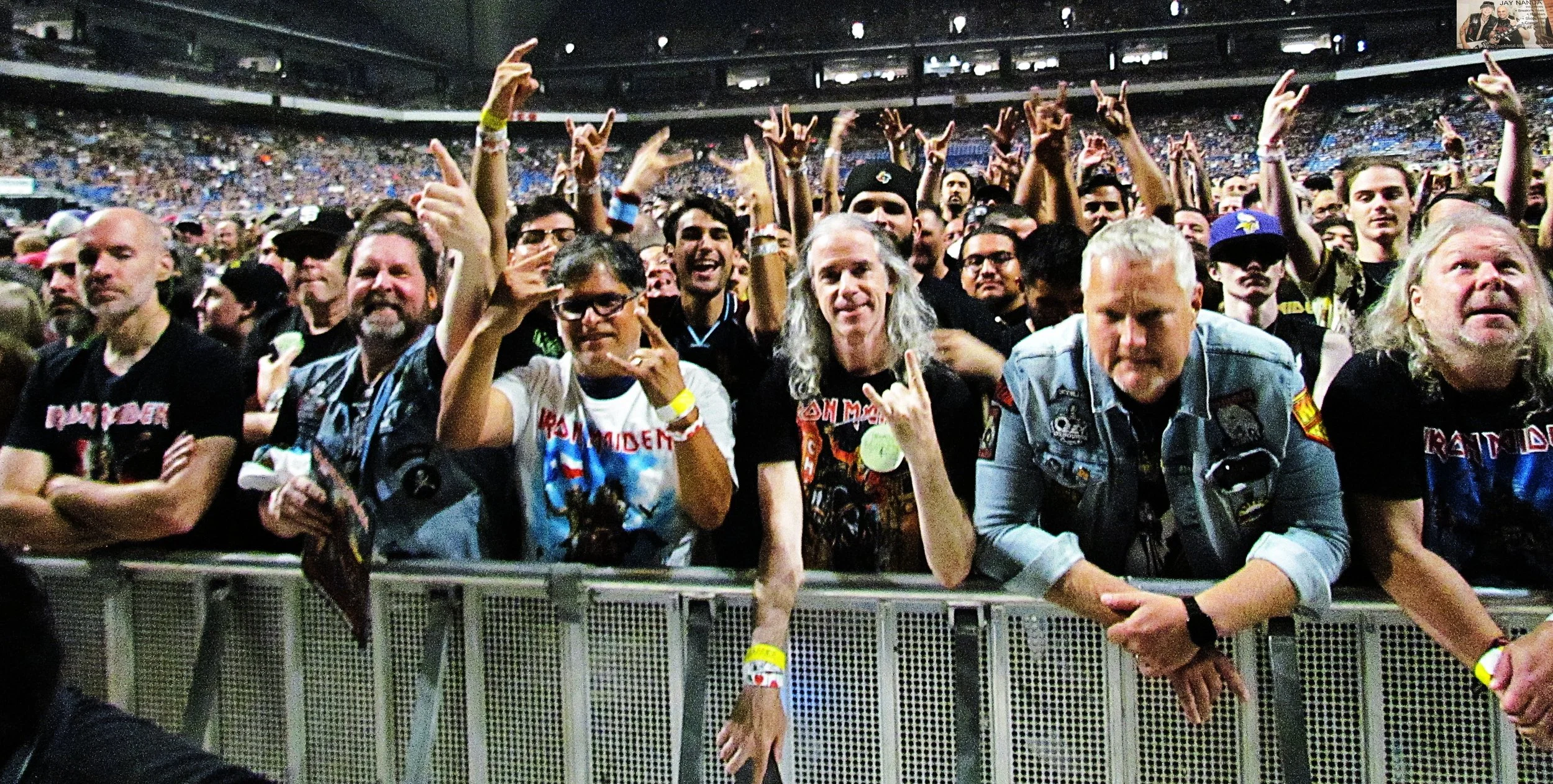  Fans at the barrier anticipate the show’s kickoff.  