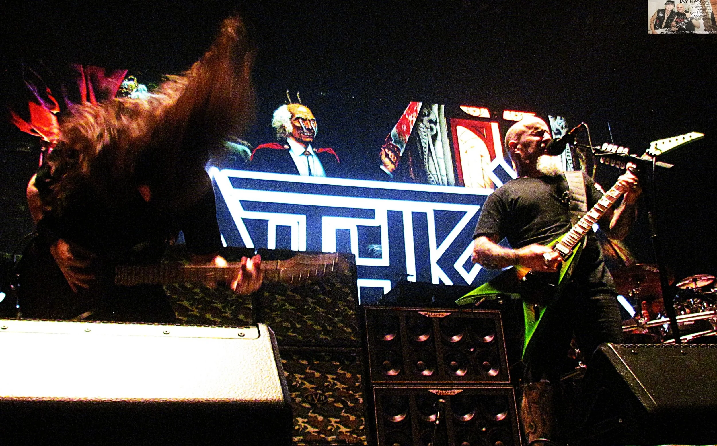  Donais headbangs as he and Ian crush their way through “Madhouse.”  