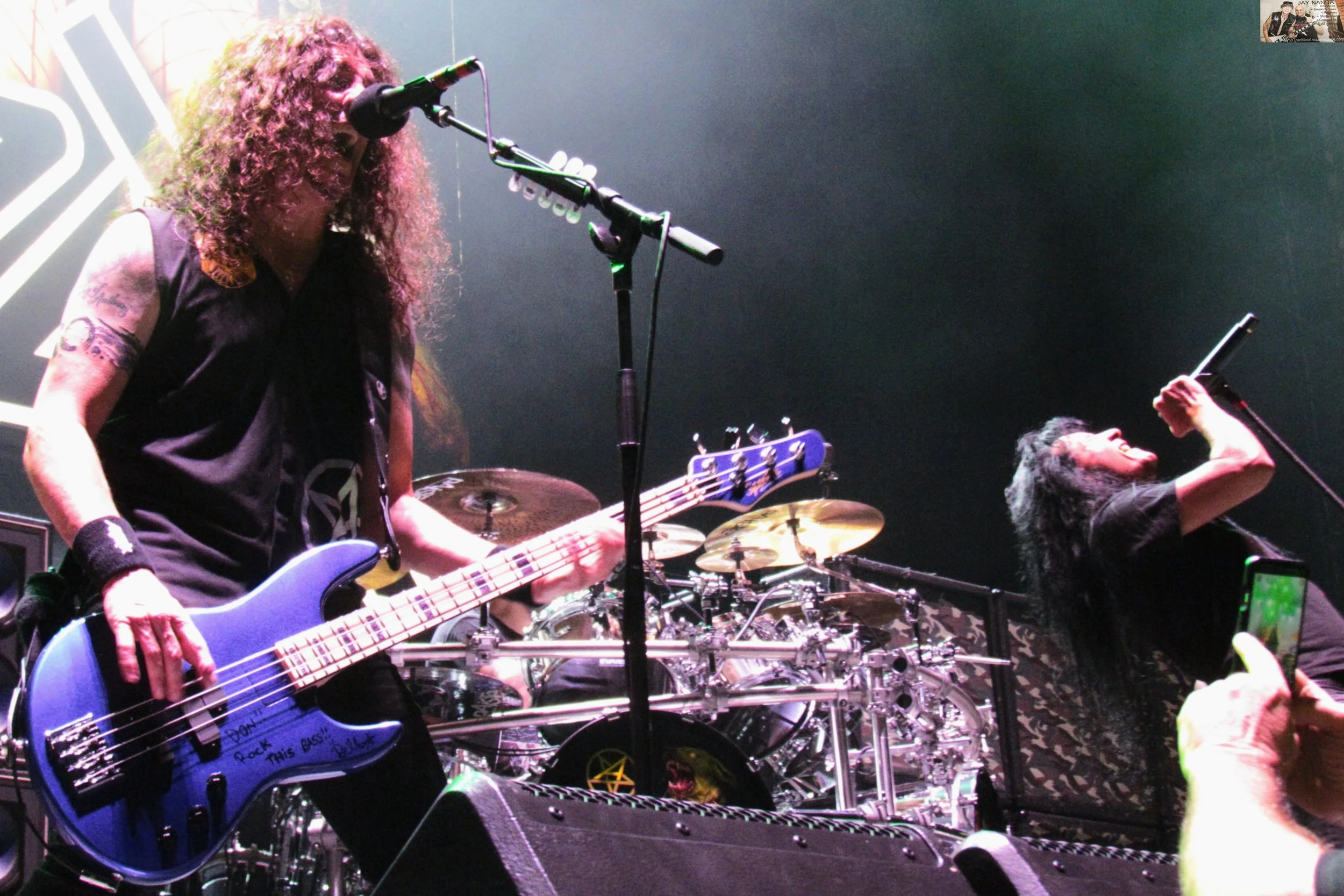  Bello and Belladonna — the Killer B’s minus Benante — rock the house on “Antisocial.”  
