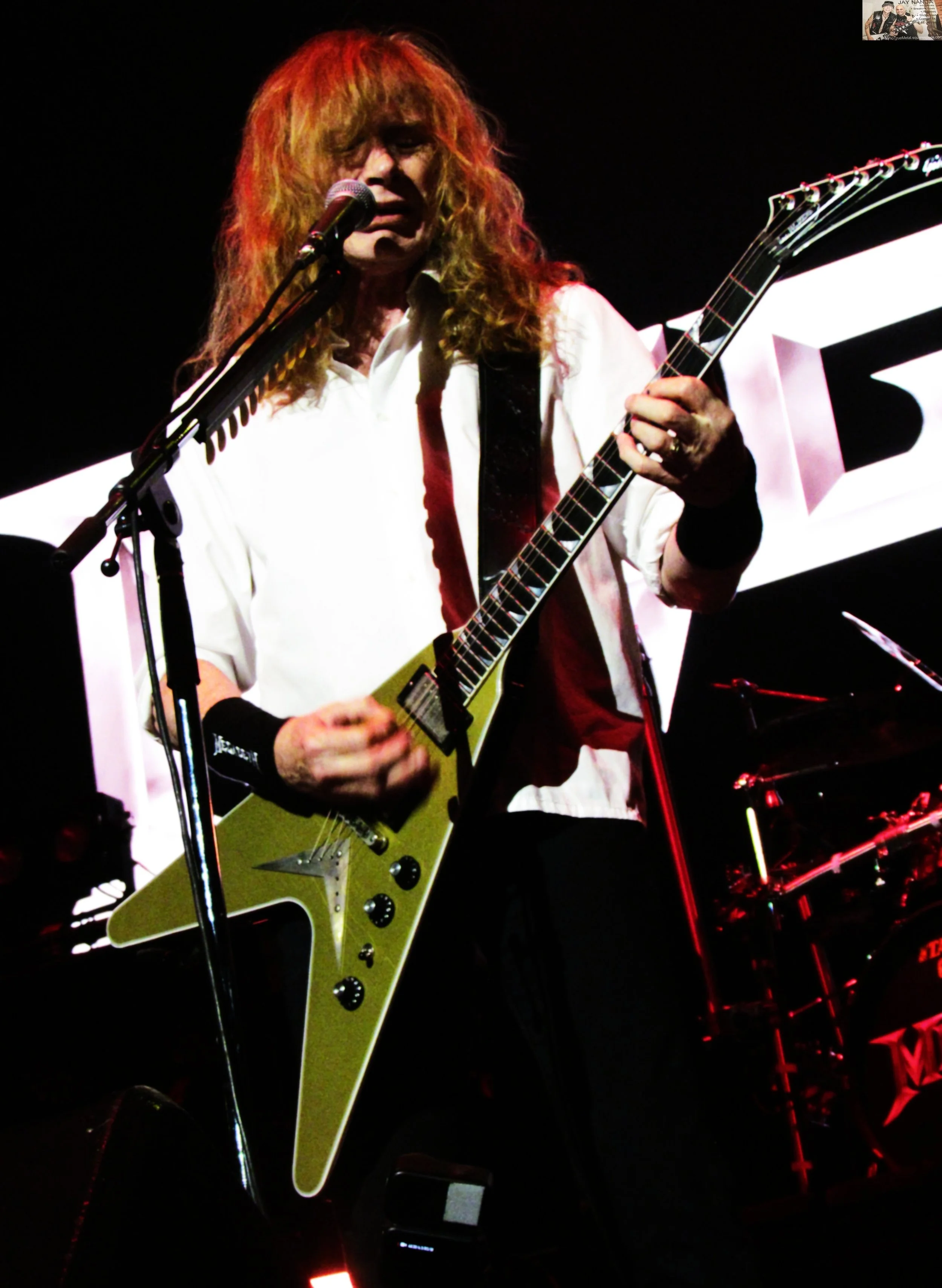  The frontman pulled out “The Conjuring” as the second song of the set, a tune Mustaine had said several years ago he would never play again due to its lyrics contradicting his born-again Christian beliefs.  