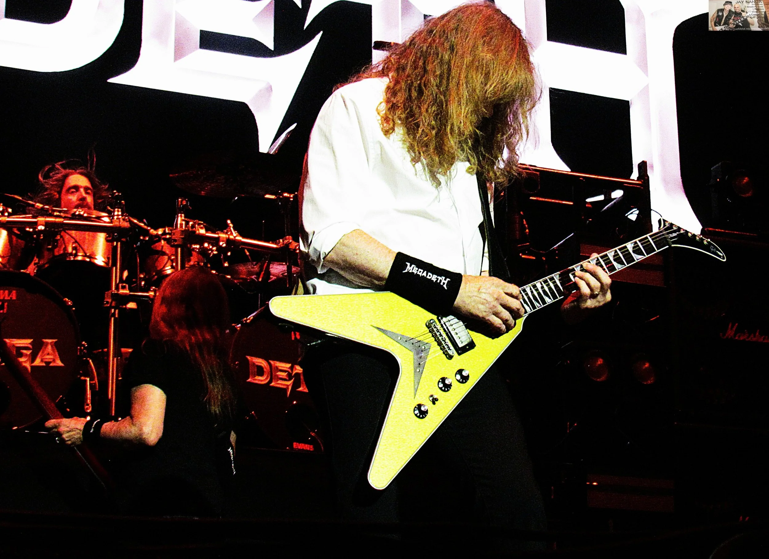  Mustaine has also battled stenosis which has affected his neck and back, as well as a bout with throat cancer.  
