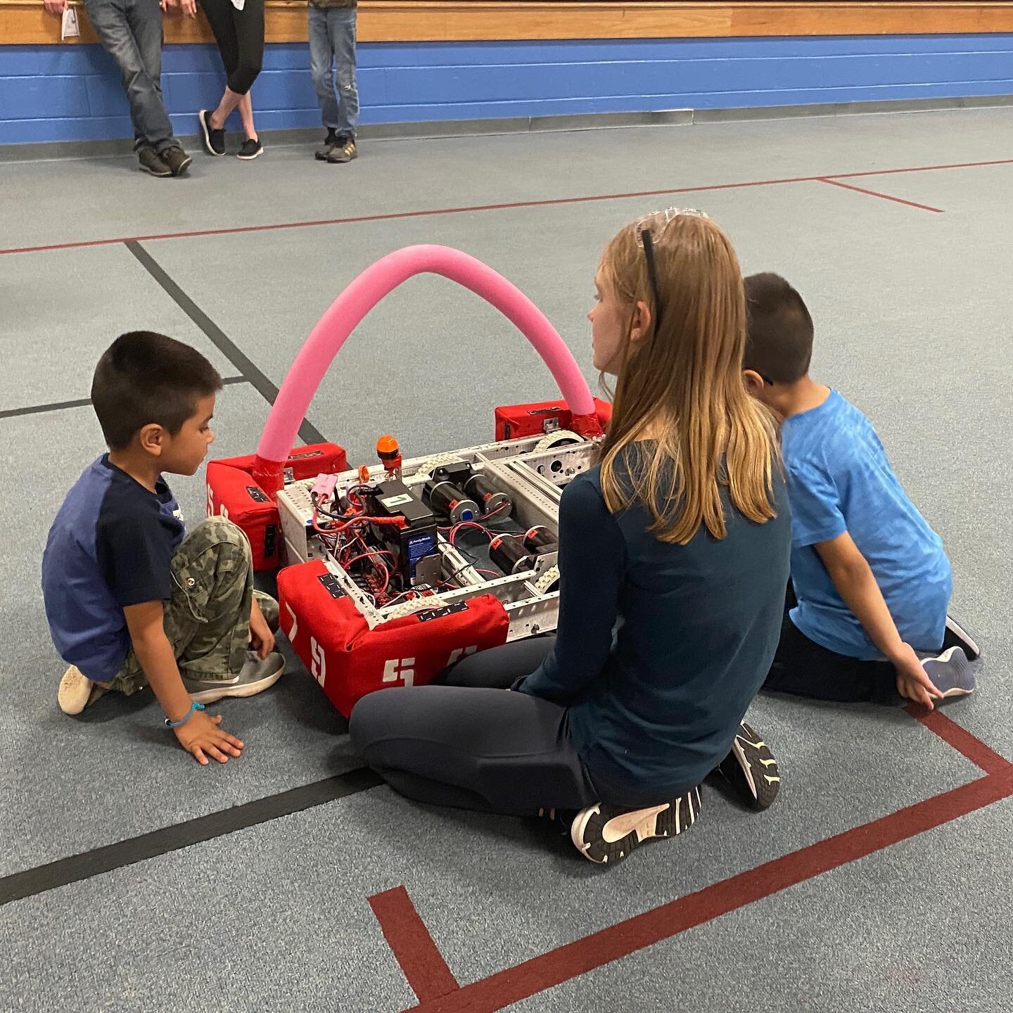This Wednesday, Girls on Fire showed off their robot Blaze, and students drove @ftc7444sotmb robot Pichu at Ward Elementary's Duke Science Night! We love training the next generation of robot drivers! #omgrobots #firstinspires #morethanrobots
