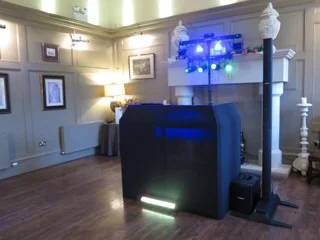 Black set up featuring Bose sound ststem