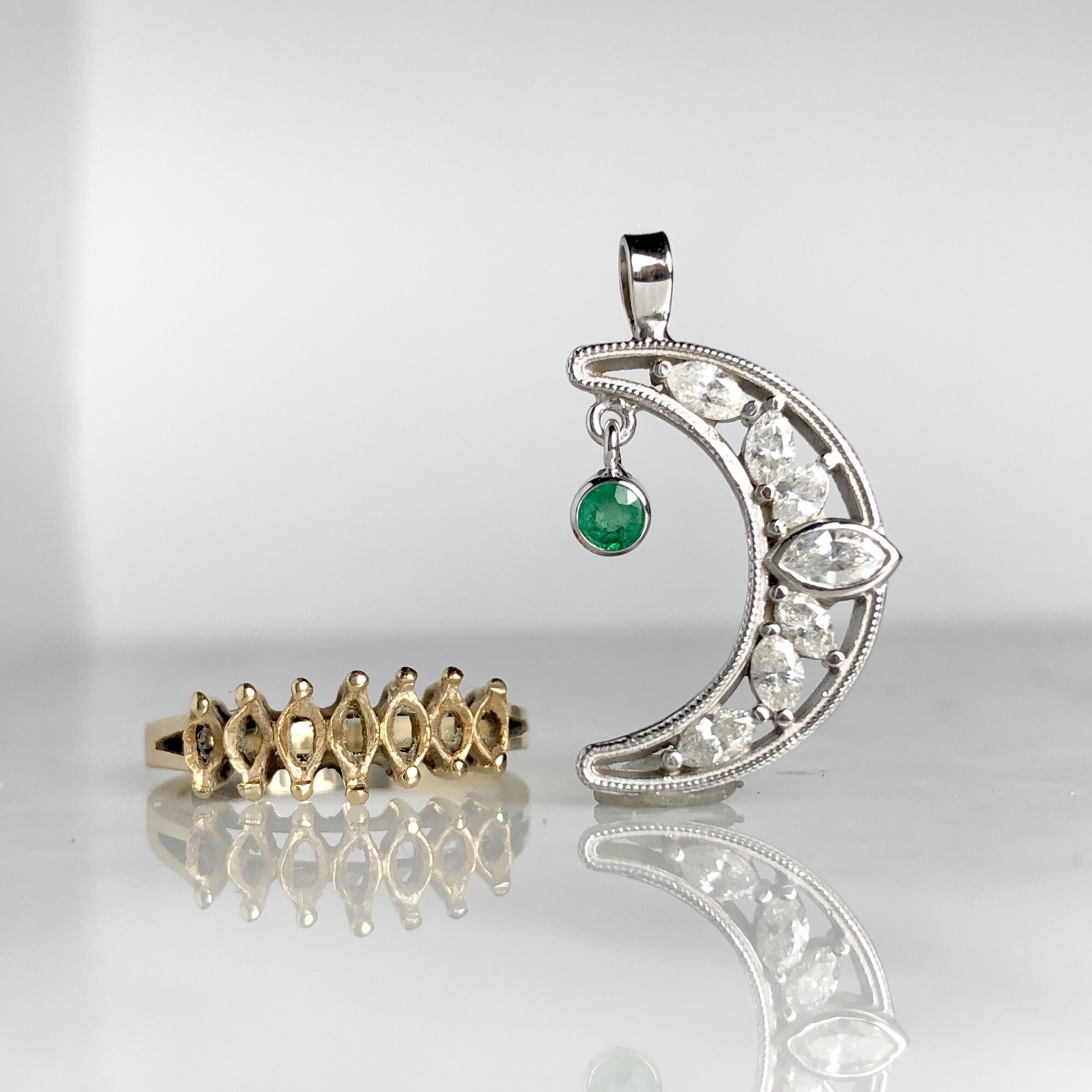 Custom Pendant with Client diamonds