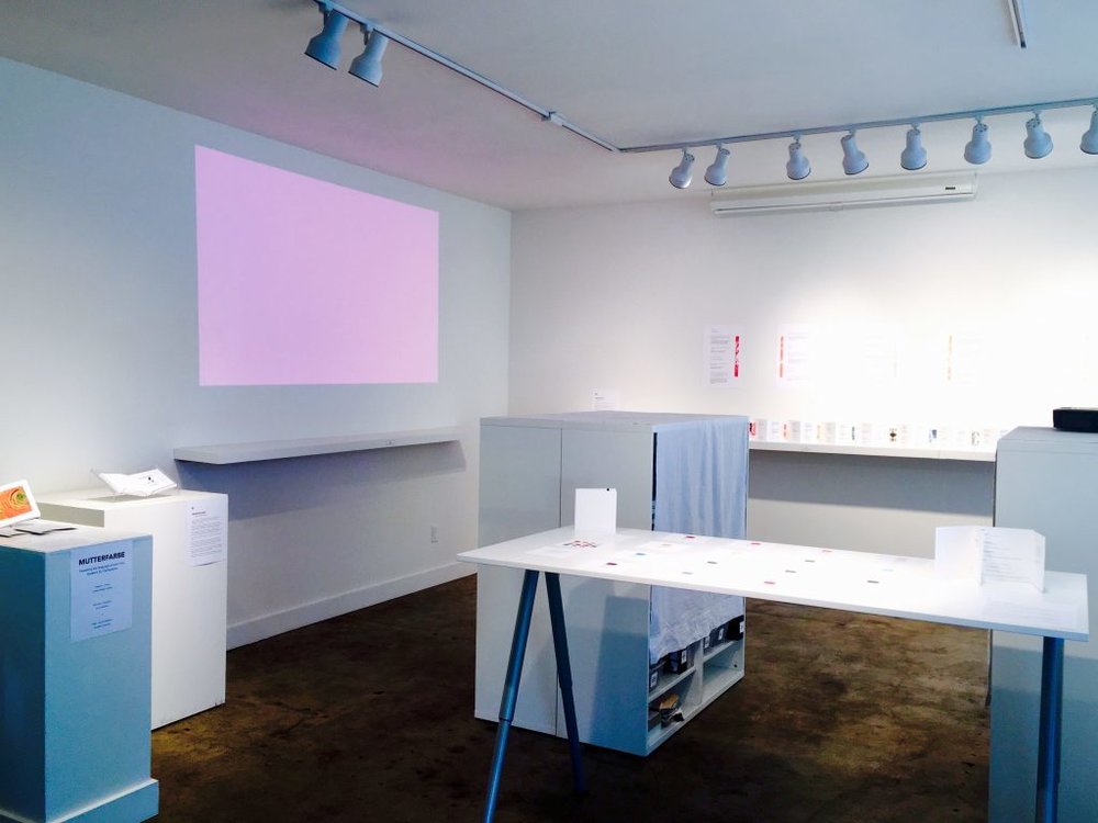 Mutterfarbe Ltd. Edition: Installation at 23 Sandy Gallery