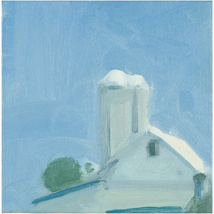 Silos 6" x 6" oil on canvas 1999