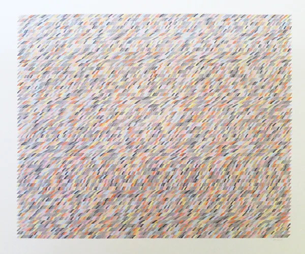 Centimeter 28 . Prismacolor on paper, 23 x 29"