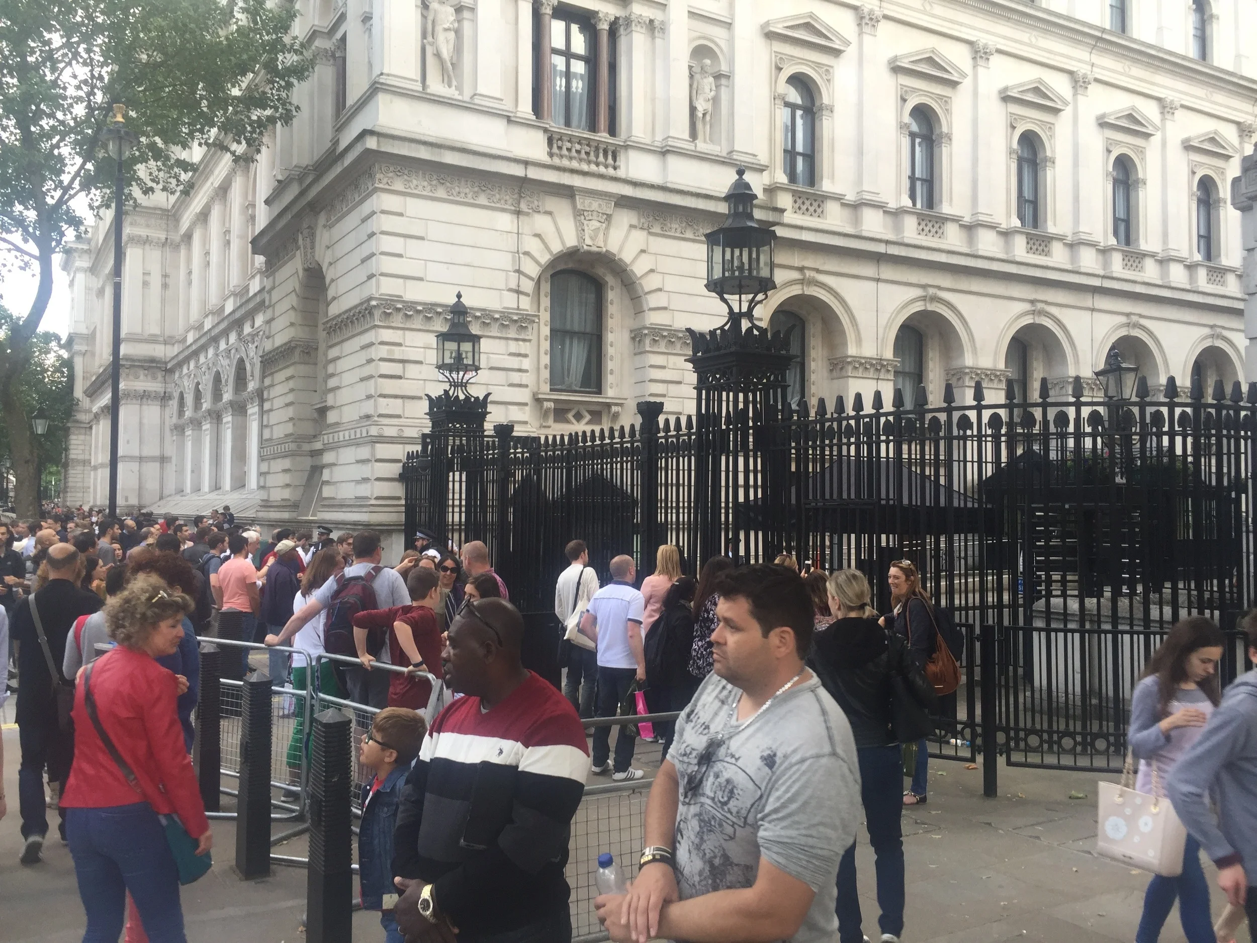 Crowds at Downing Street.