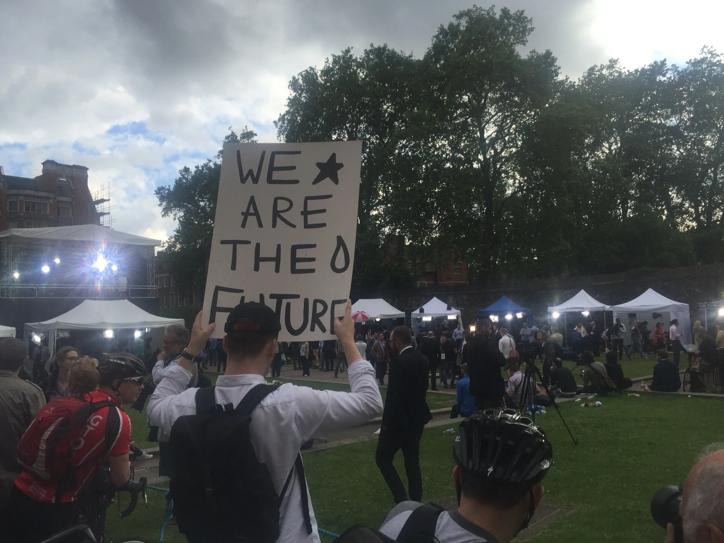 We are the future? Surely that would be "We will be".