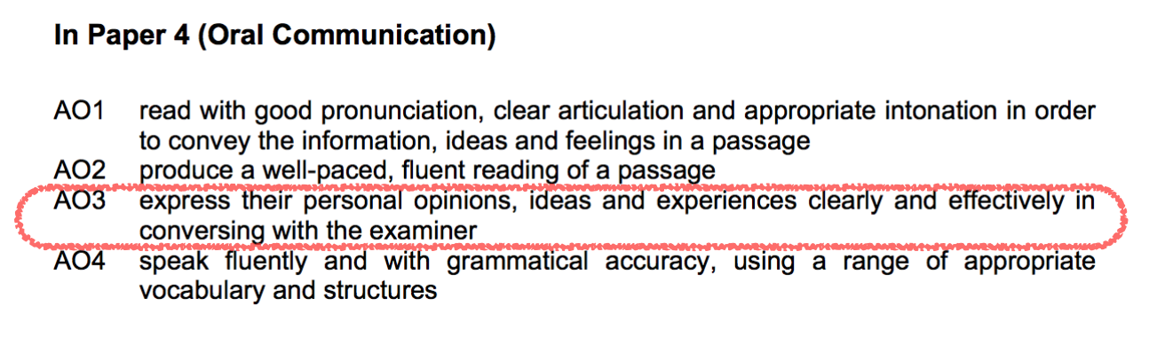 As you can see from AO3, the ability to give your person stories and introduce new ideas are one key markers for success in this area. Source : SEAB