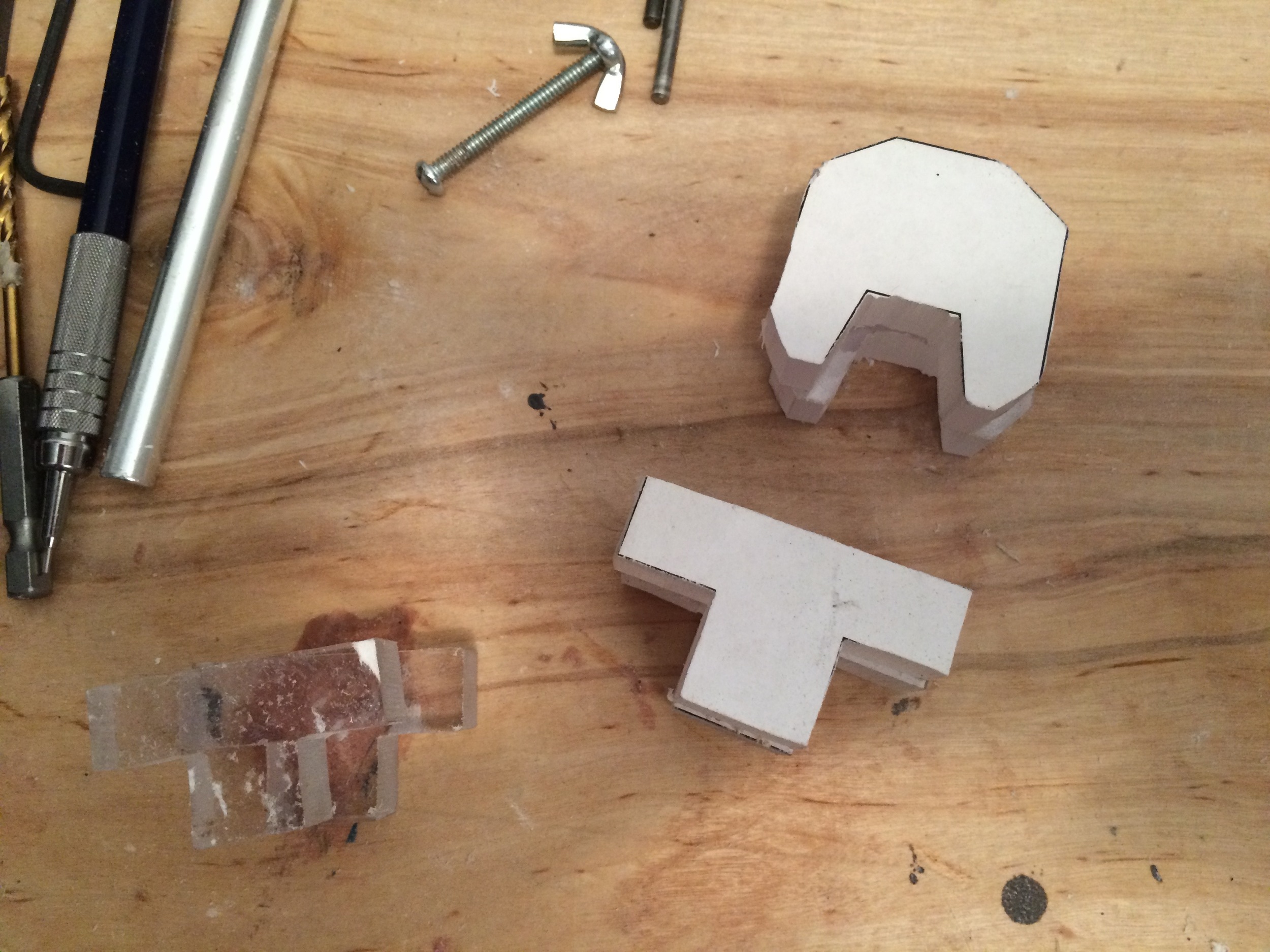 The basic shapes were cut on a bandsaw.