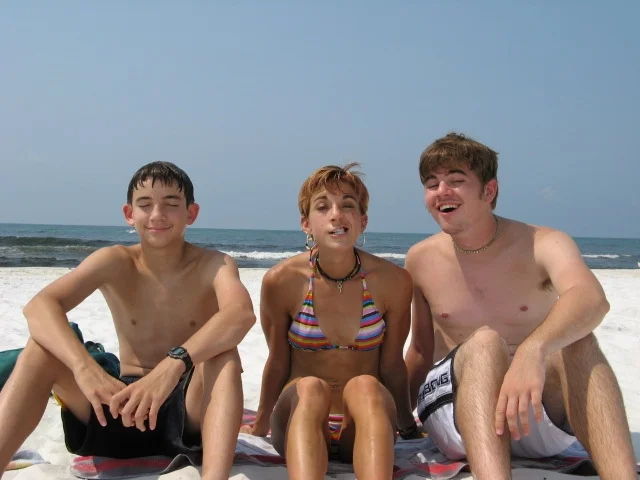 My brothers and me with our typical picture-taking faces. My mom is so proud.