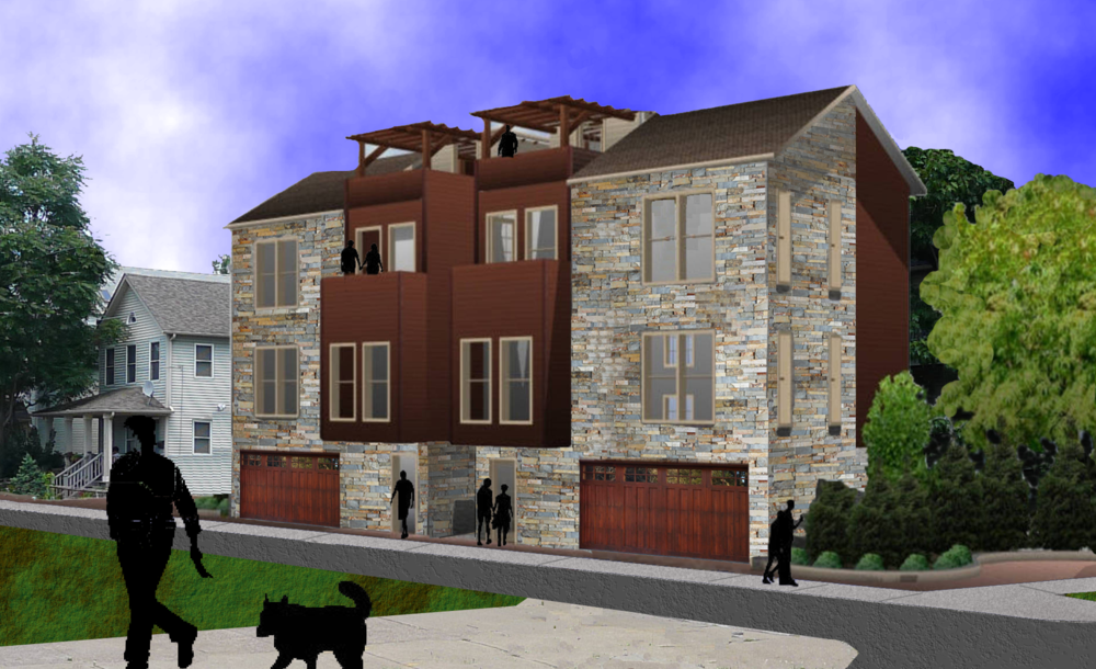 Pre-construction rendering of Cottages on Thurman