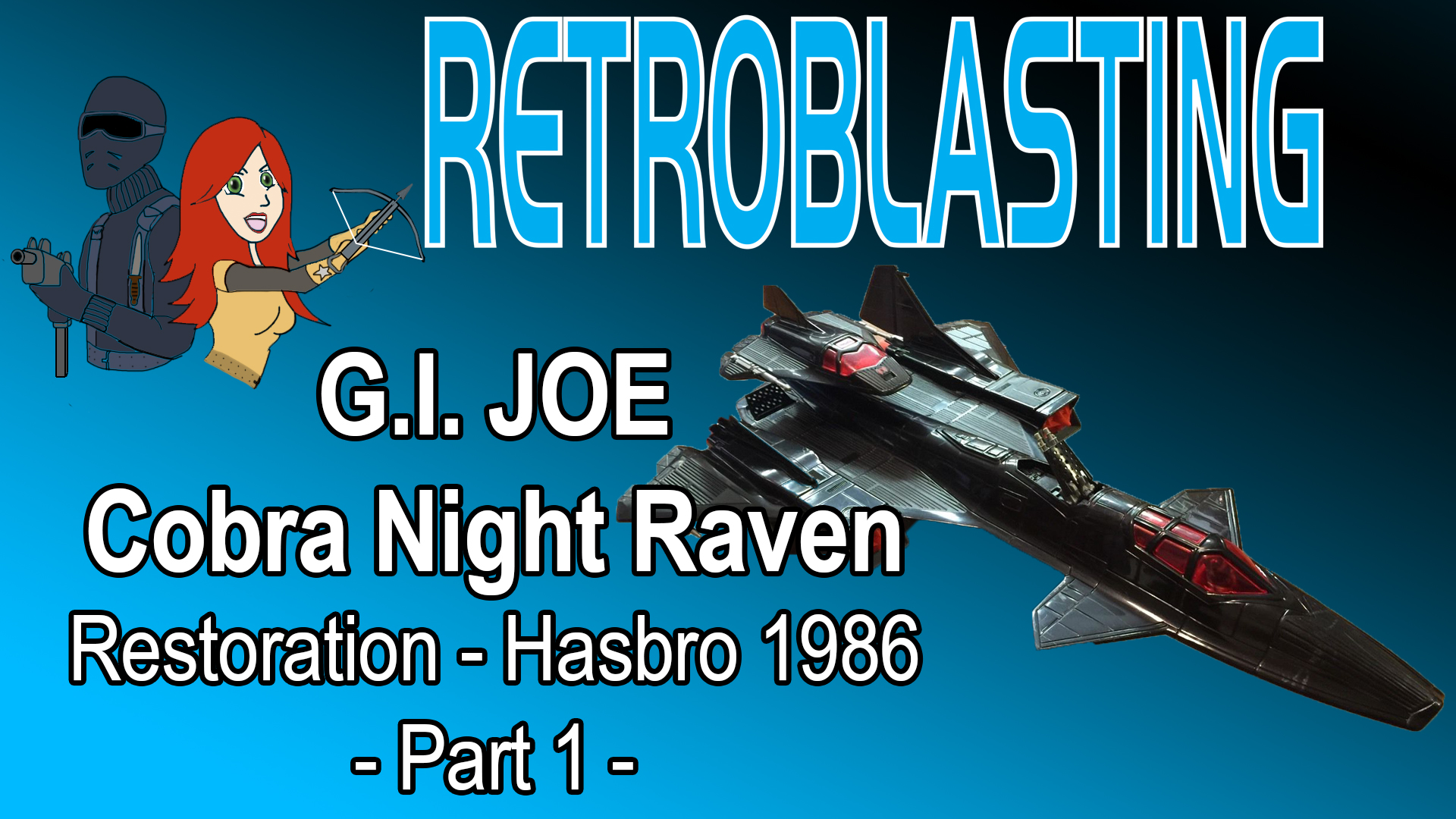 G.I. Joe Night Raven Cobra Vehicle Restoration - Hasbro 1986