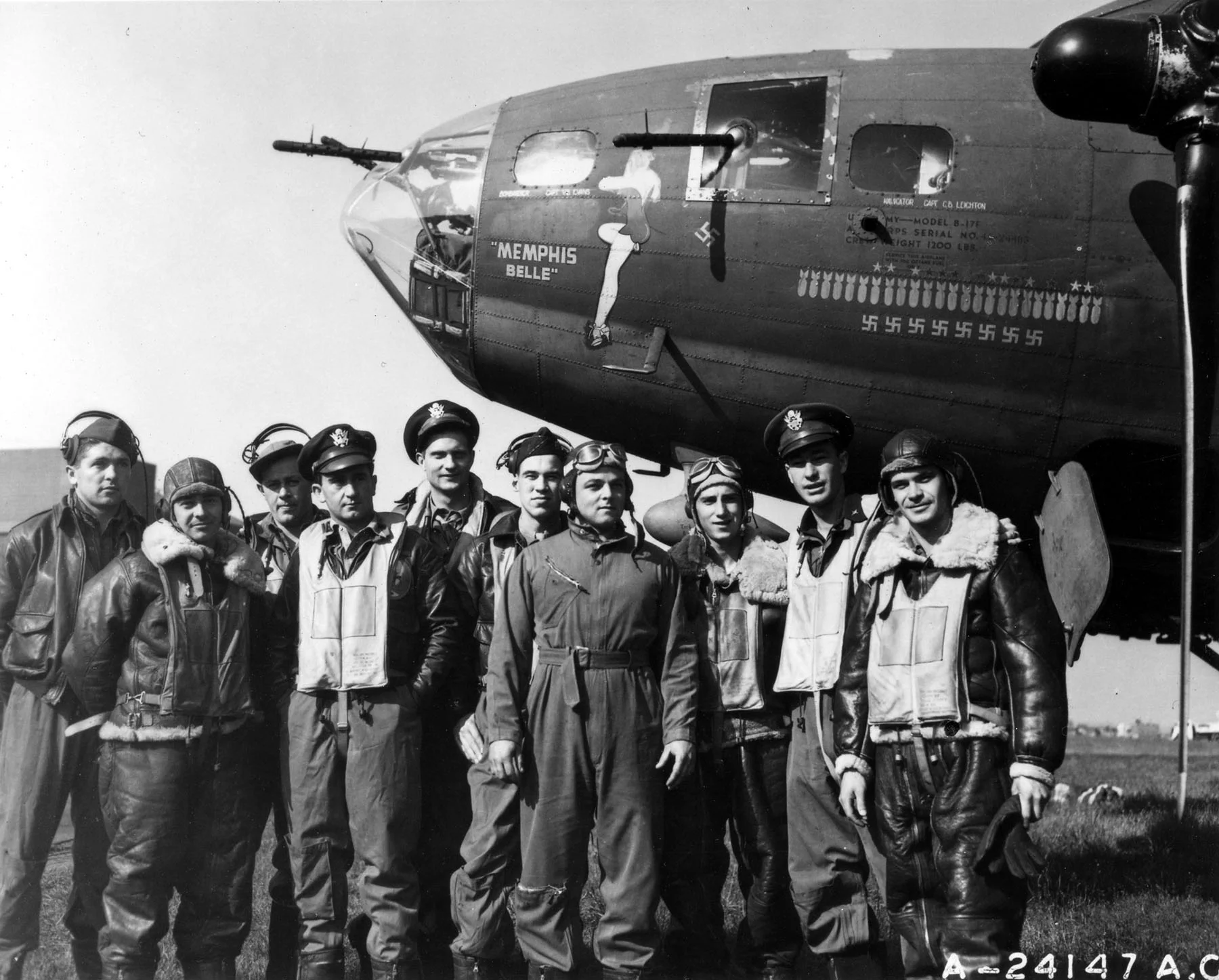 The Memphis Belle and her crew
