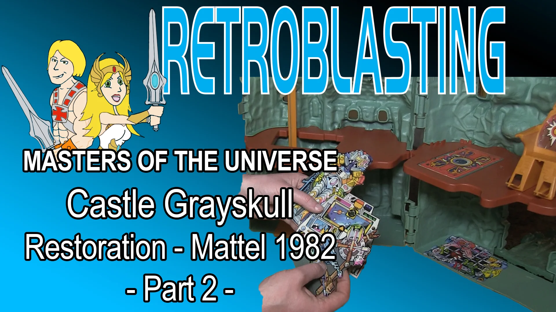 MOTU Castle Grayskull Playset Restoration Part 2/2 Mattel 1982 He-Man Masters of the Universe