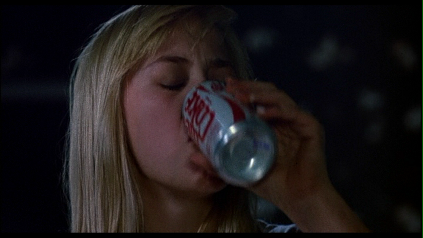 Kristen (Patricia Arquette) downing some Sanka with Diet Coke to stay awake in Nightmare on Elm Street III.