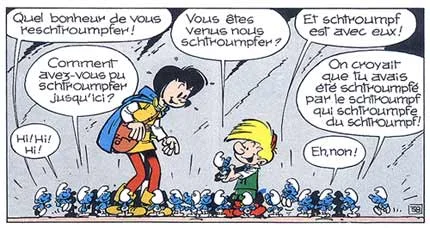 Original Smurfs in Johan and Peewit in 1958