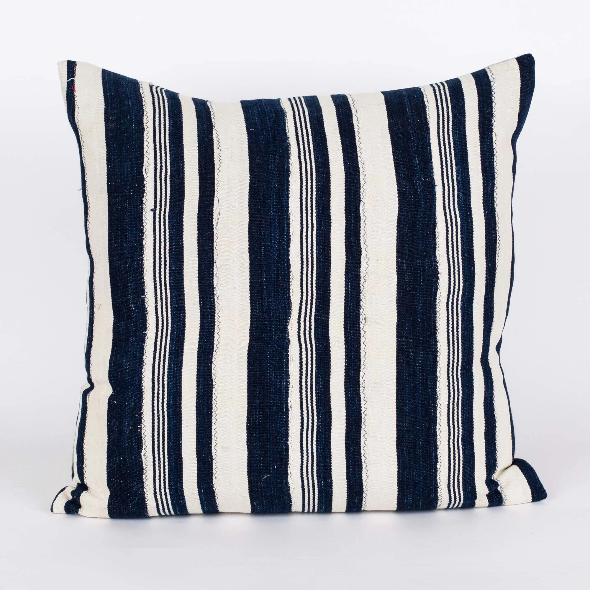 navy stripe pillow