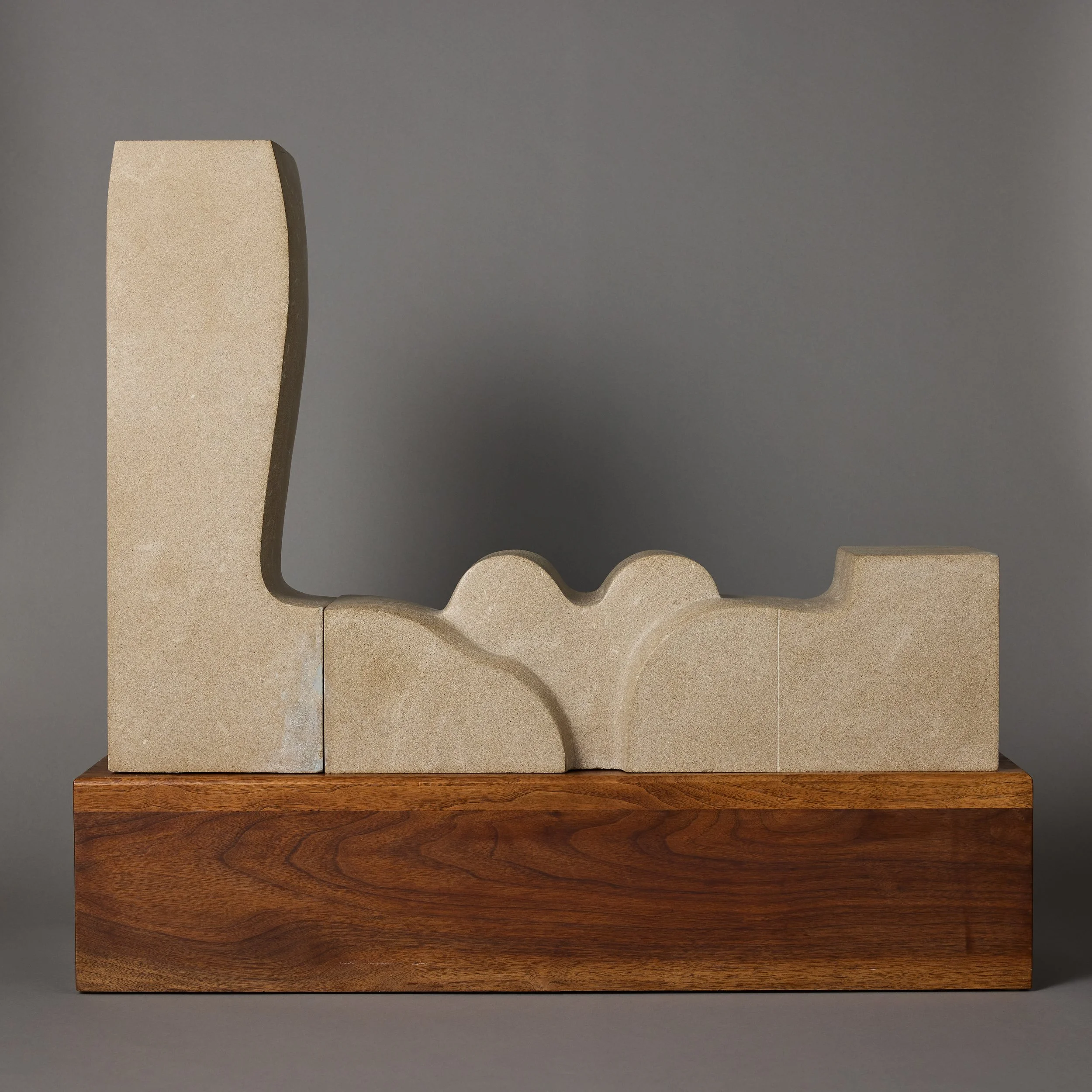 Don Wilson Limestone Sculpture on Base