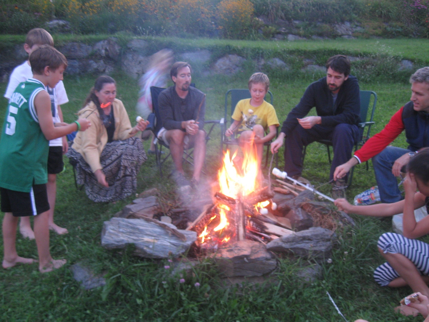 Summer campfire