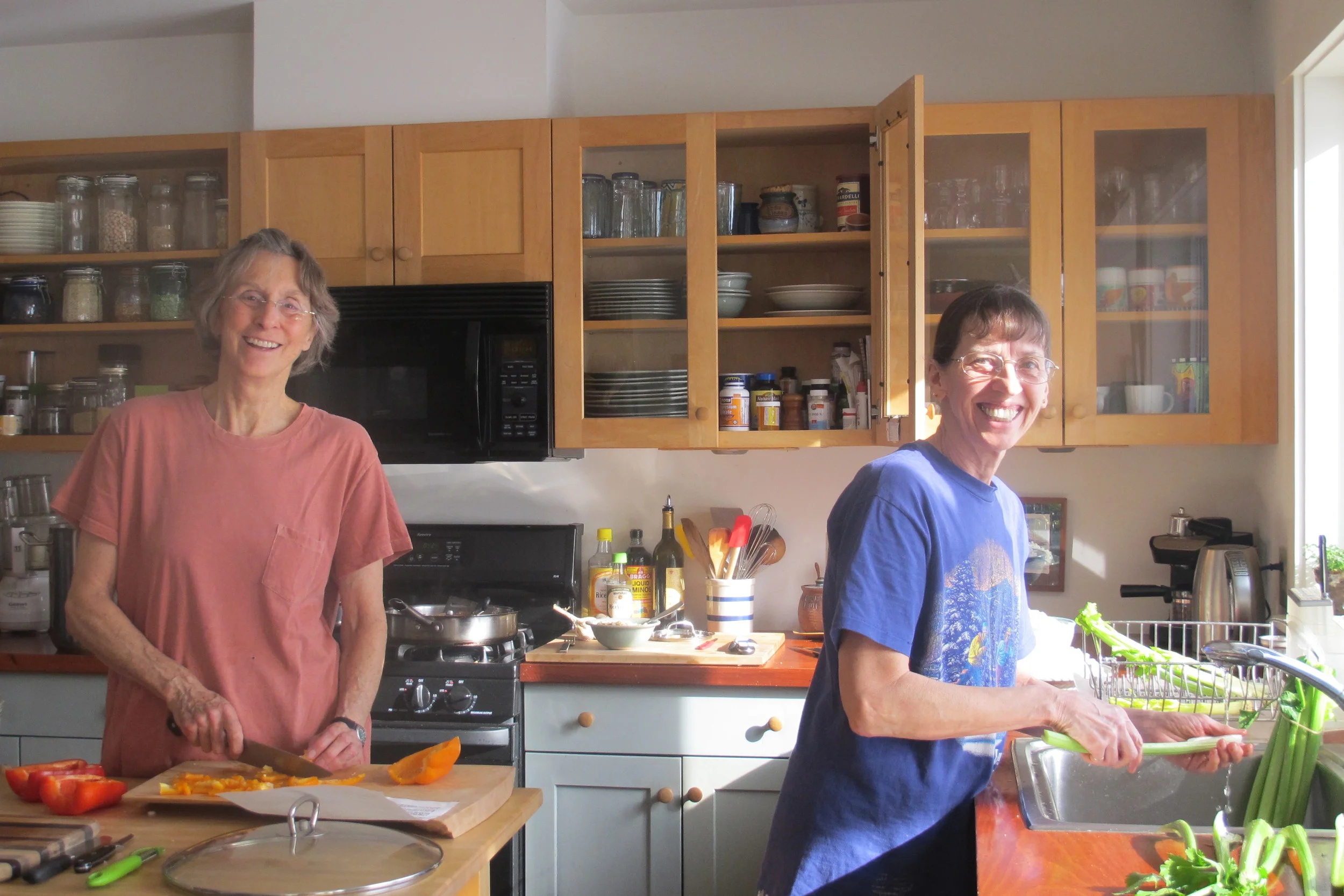 We cook meals together