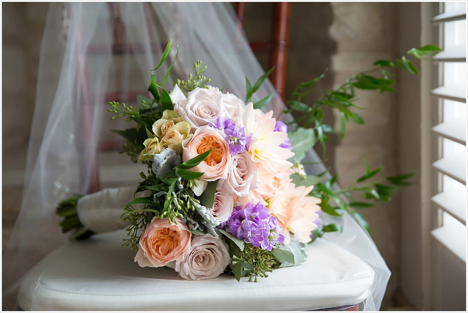 Brides bouquet by HEB Florist for spring wedding at La Rio Mansion