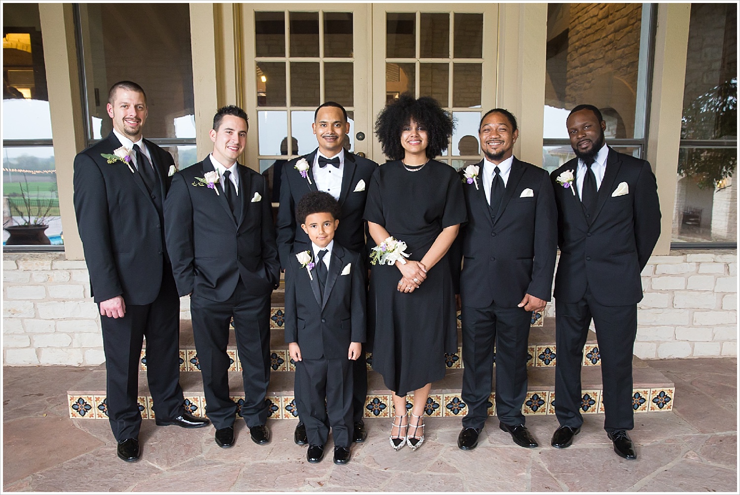 Groom with groomsmen at La Rio Mansion