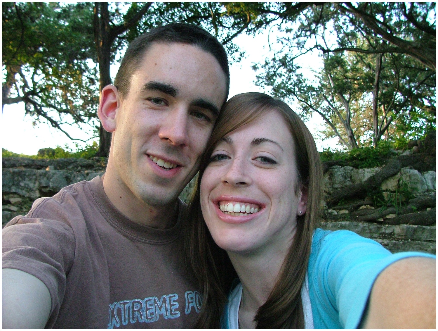 Selfie with an actual camera on one of our many dates to Zilker Park in Austin.