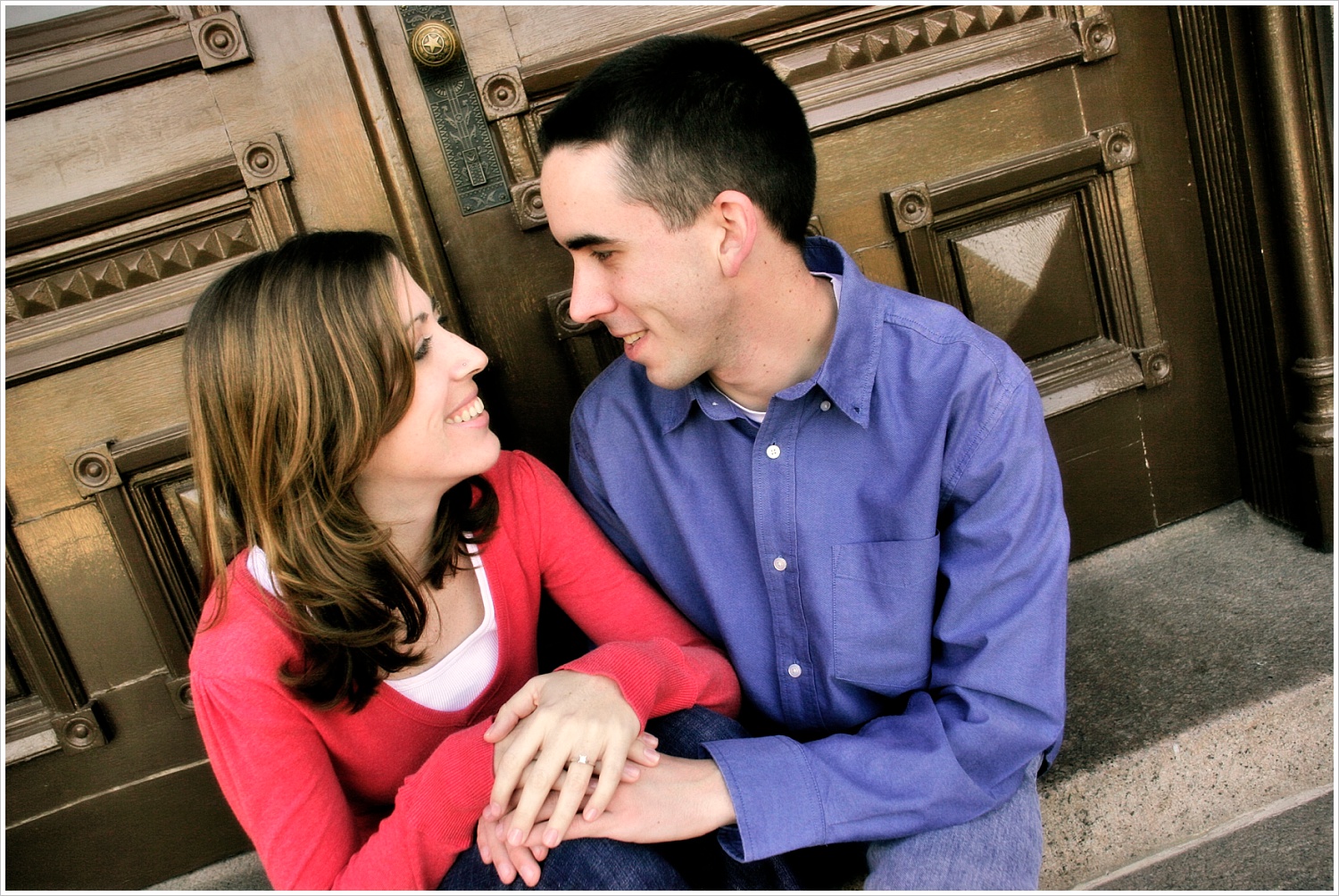 Our engagement portraits from early 2008 with our friend, Lauren Bazan