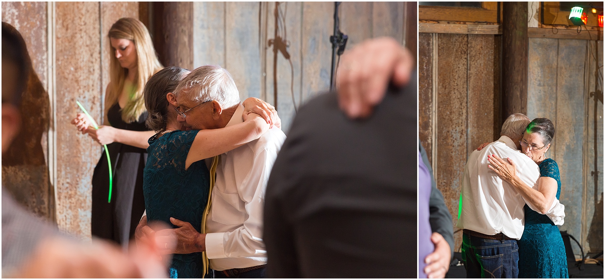 Bride's parents dance at Reception at Peacock River Ranch in Gatesville, Texas - Jason & Melaina Photography