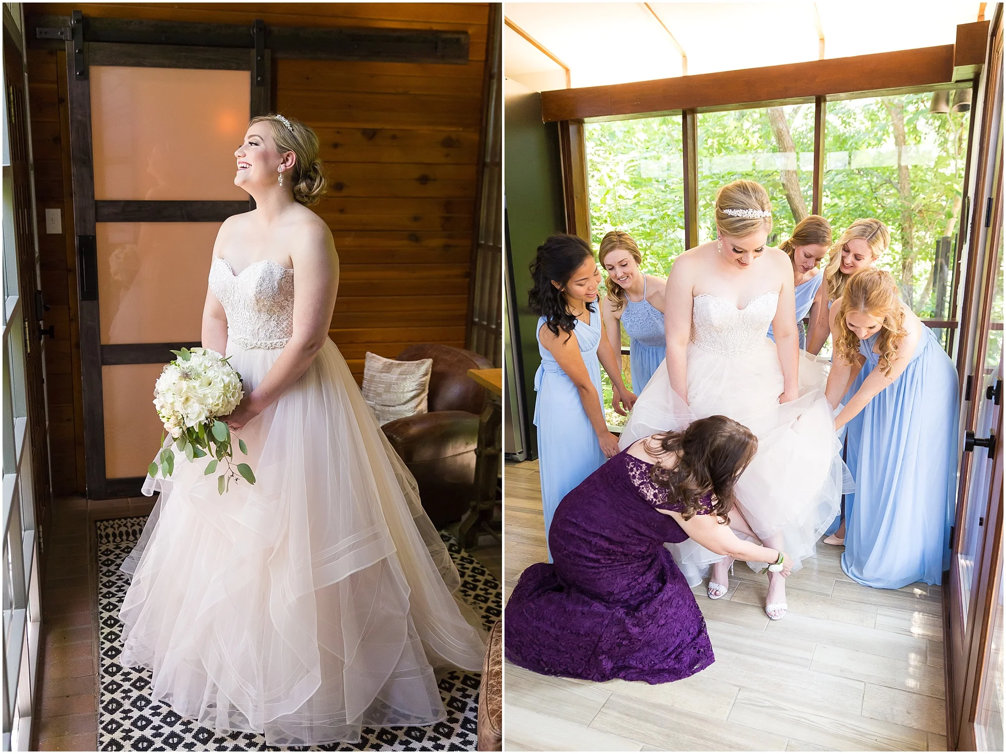 Bridal party at Fixer Upper house in Waco, Texas - www.jasonandmelaina.com