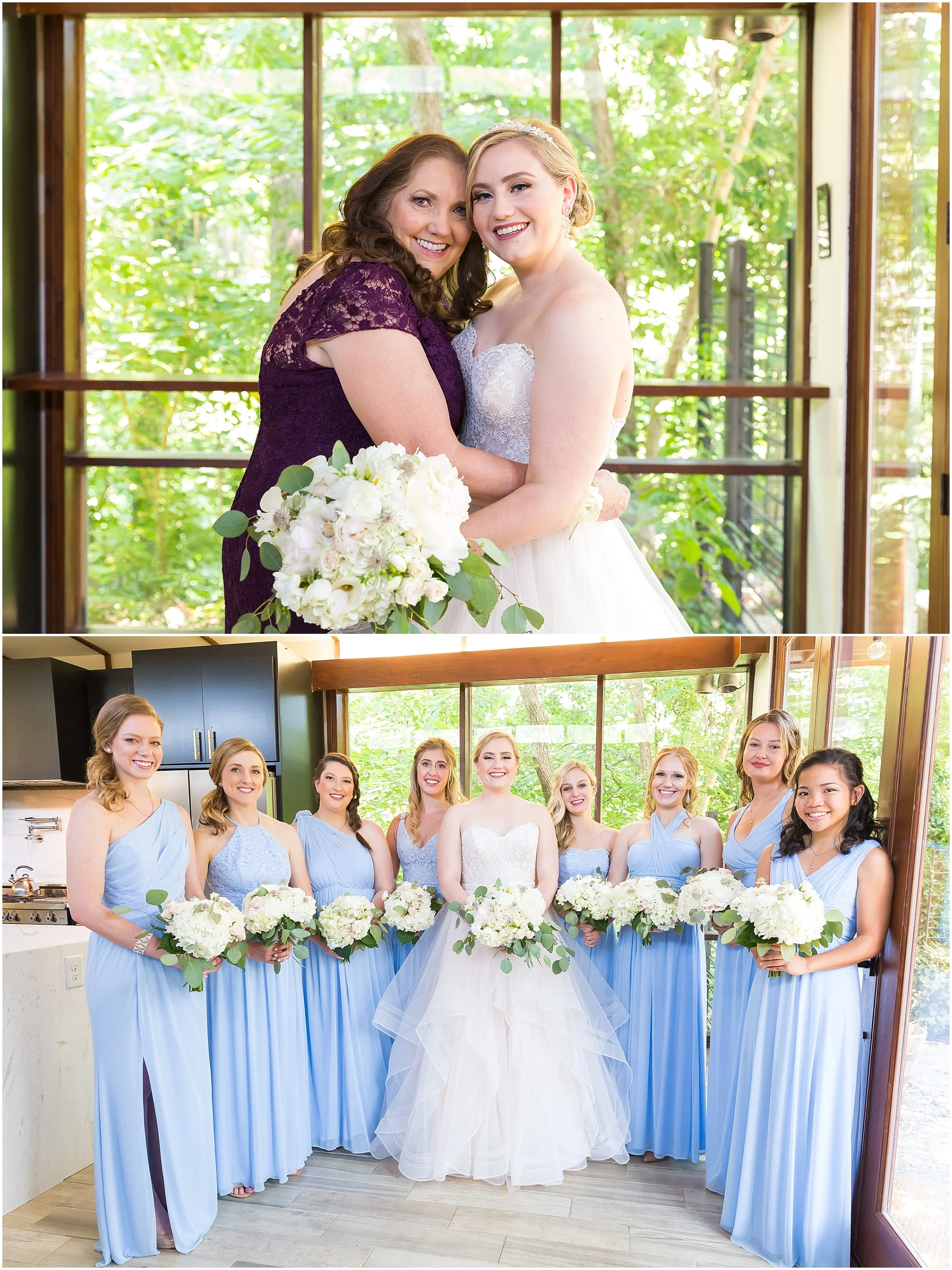 Bridal party at Fixer Upper house in Waco, Texas - www.jasonandmelaina.com