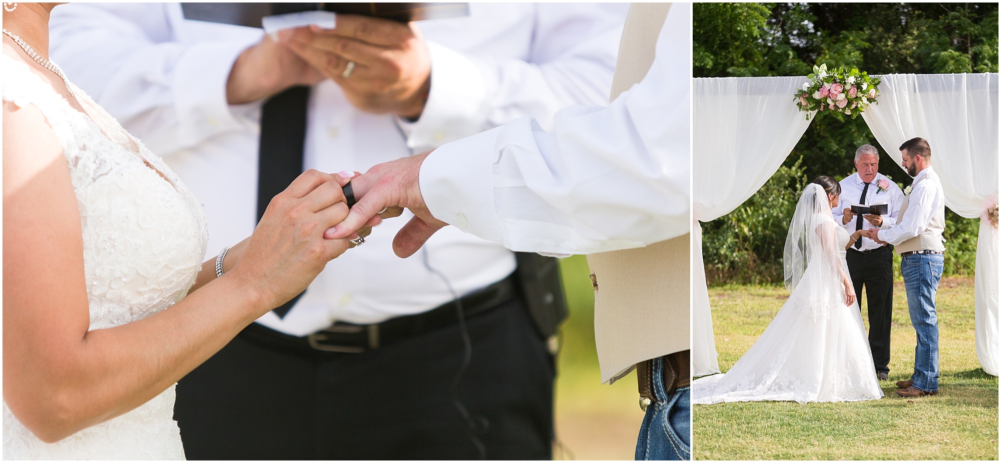 Wedding ceremony photos from a Belton, Texas wedding - Jason Rustic wedding at Rustic Acres in Belton, Texas - Jason & Melaina Photography - www.jasonandmelaina.com
