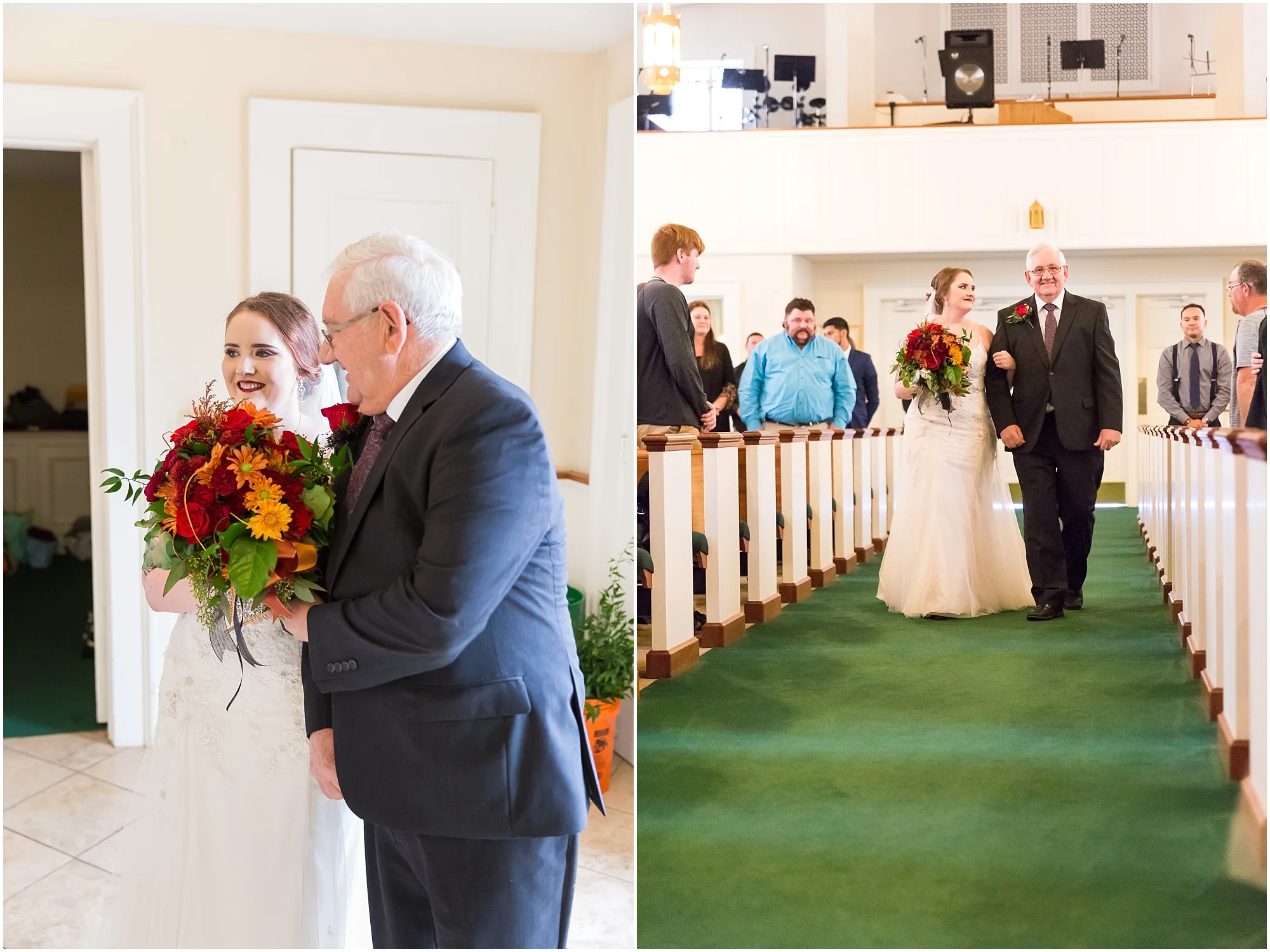 Grandfather walks bride down the aisle - Fall wedding in Waco, TX - Jason & Melaina Photography - http://jasonandmelaina.com