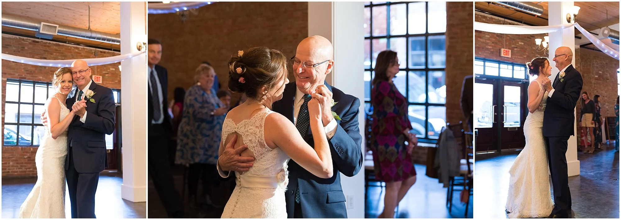 Father-daughter dance at reception at The Palladium - Jason & Melaina Photography - www.jasonandmelaina.com