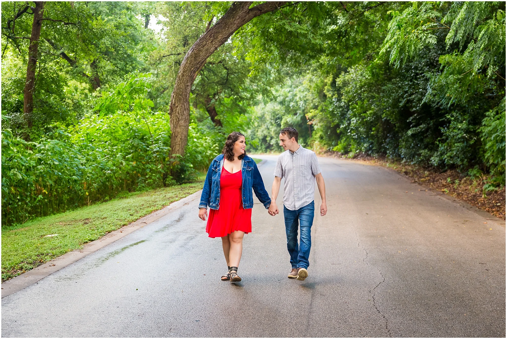 An engagement session in the rain at Cameron Park in Waco, Texas - Jason & Melaina Photography - www.jasonandmelaina.com