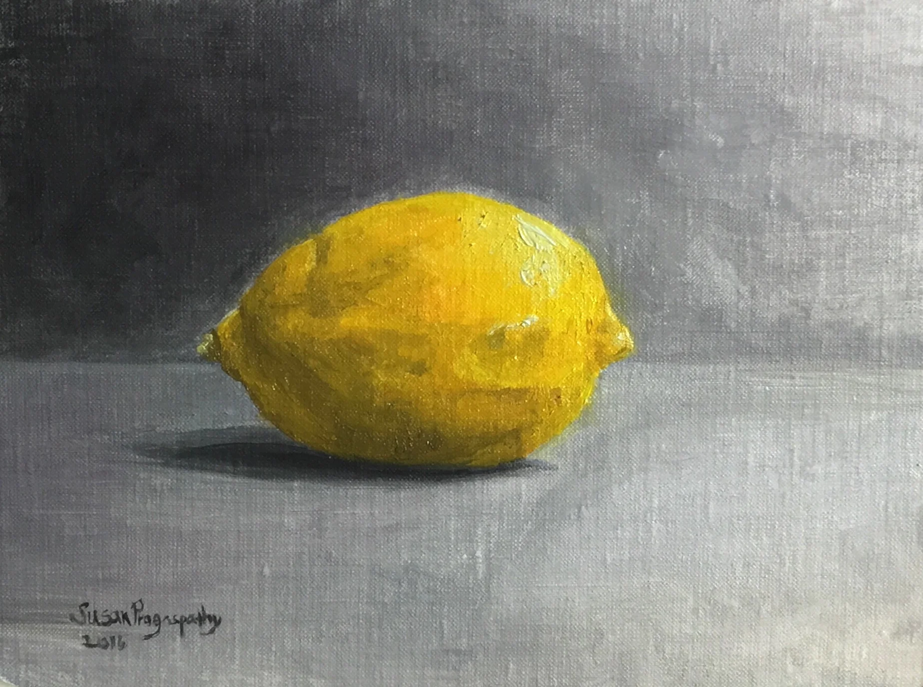 Study of a Lemon | 6 x 8 inches | oil on linen | private collection | Copyright © Susan Pragaspathy
