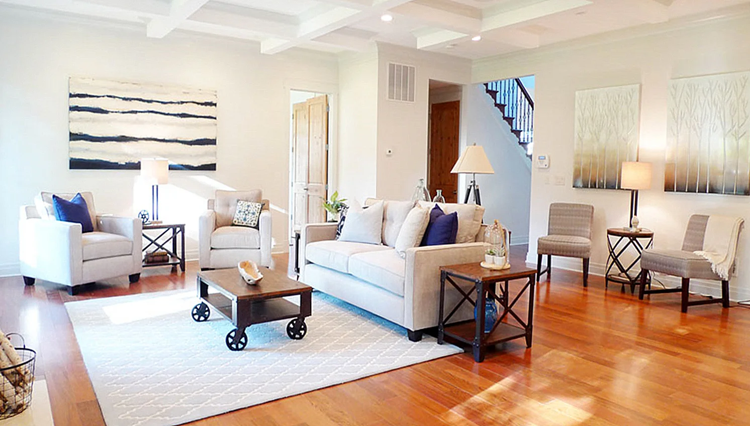 Reston Virginia home staging living room