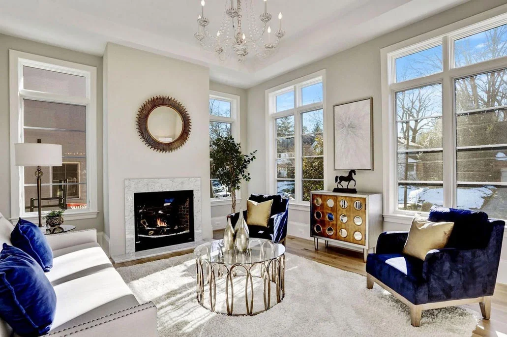 Arlington Virginia family room staged and sold
