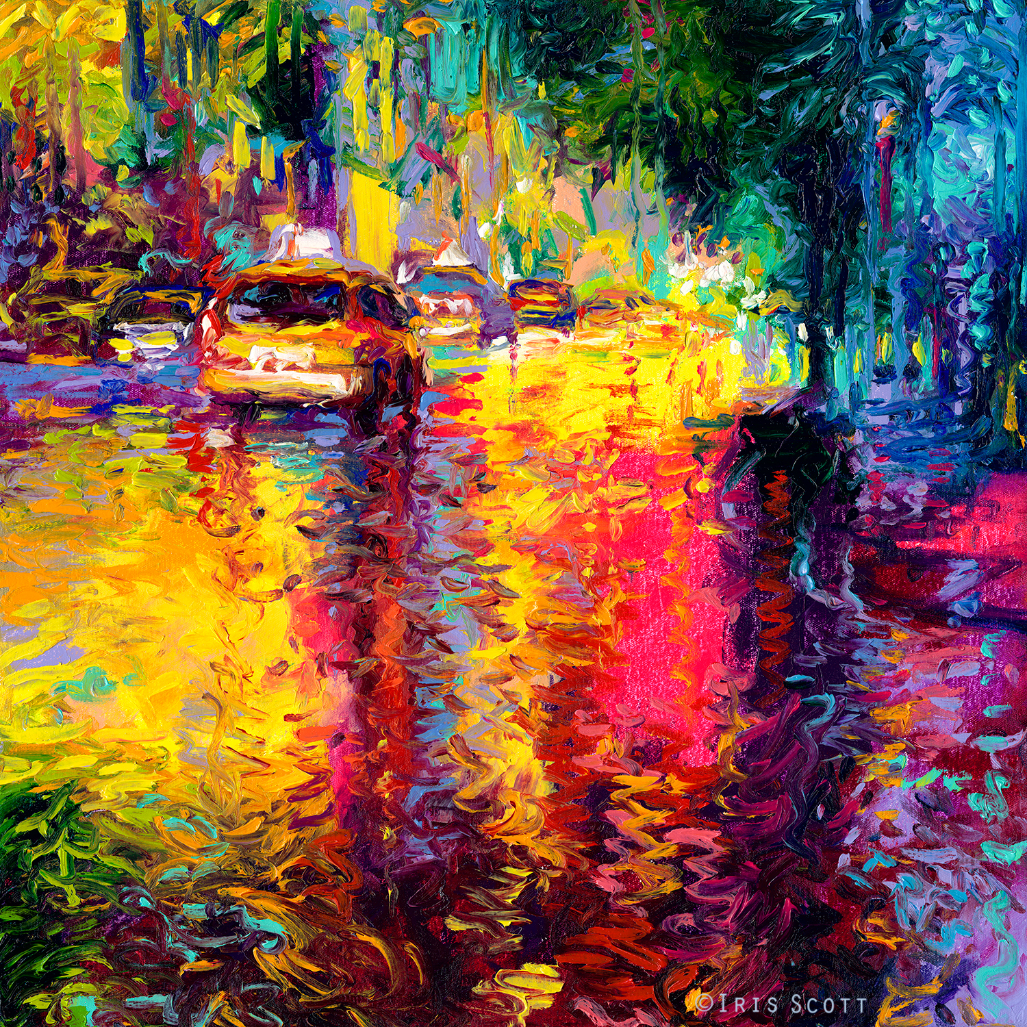 Taxi Jungle | 24x24in Original Sold | Prints