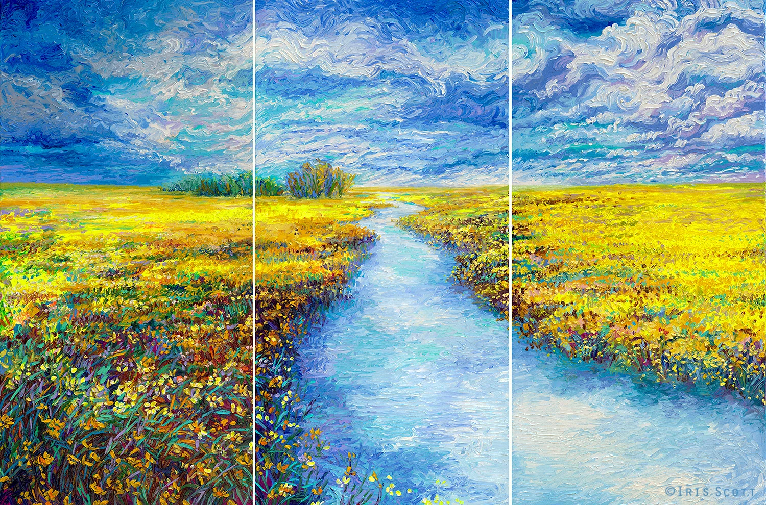 Wyoming Triptych | 72x48in Original SOLD | Buy Prints