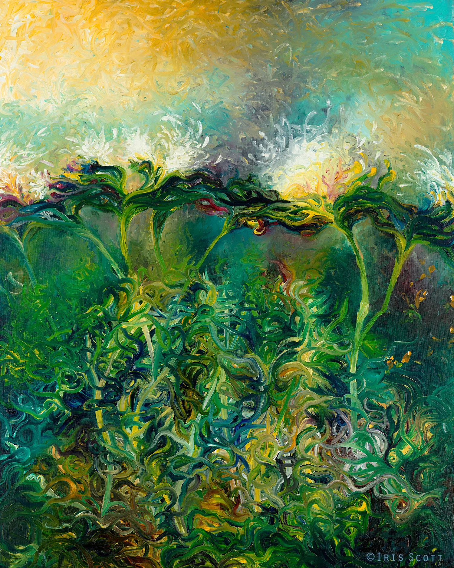 Artichoke Bloom | 24x30in Original SOLD | Buy Print