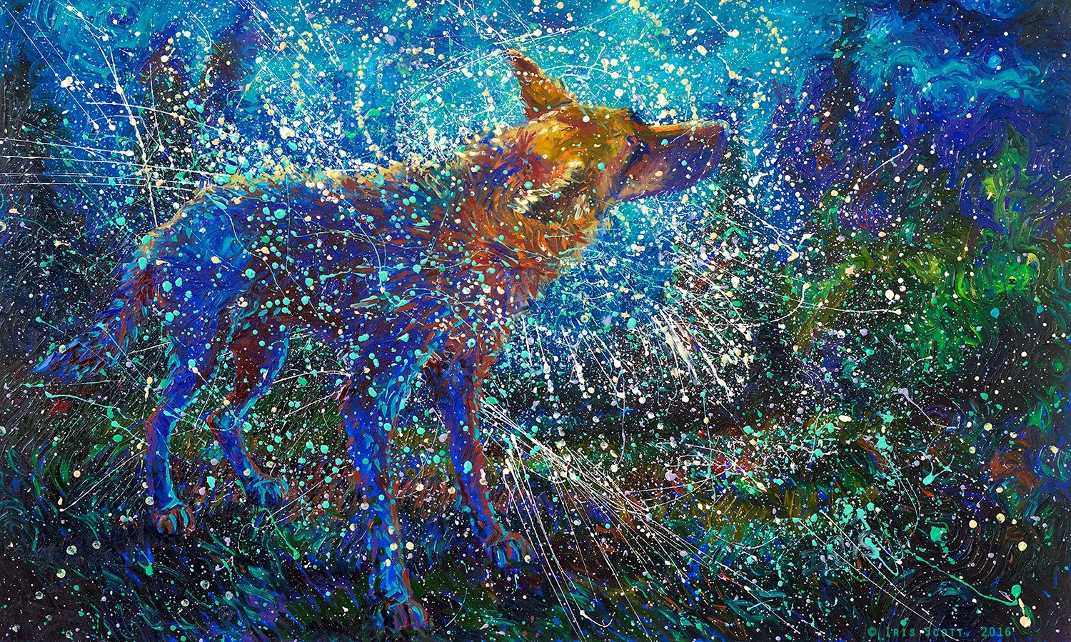 Lobo del Cielo | 48x60in Original SOLD | Buy Prints