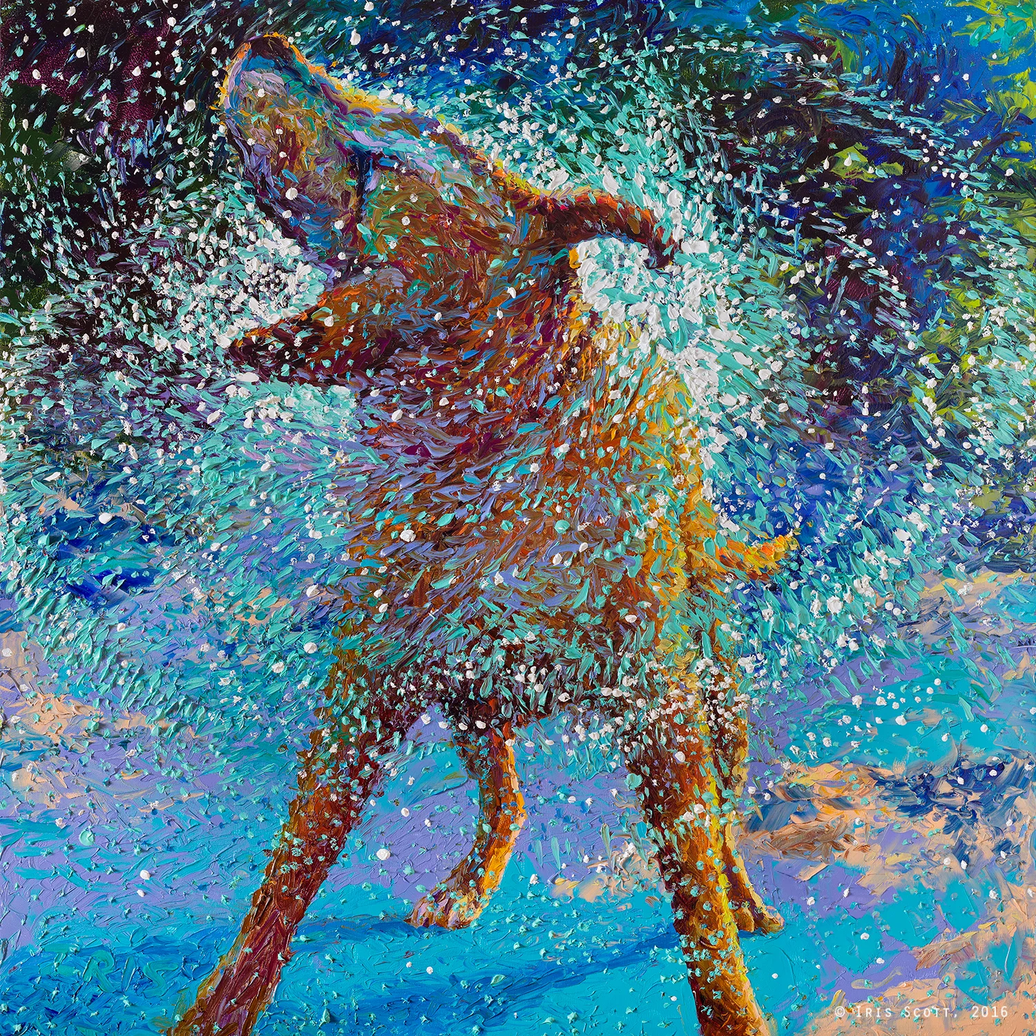 Swimmin' In Ice | 36x36in Original SOLD | Buy Prints