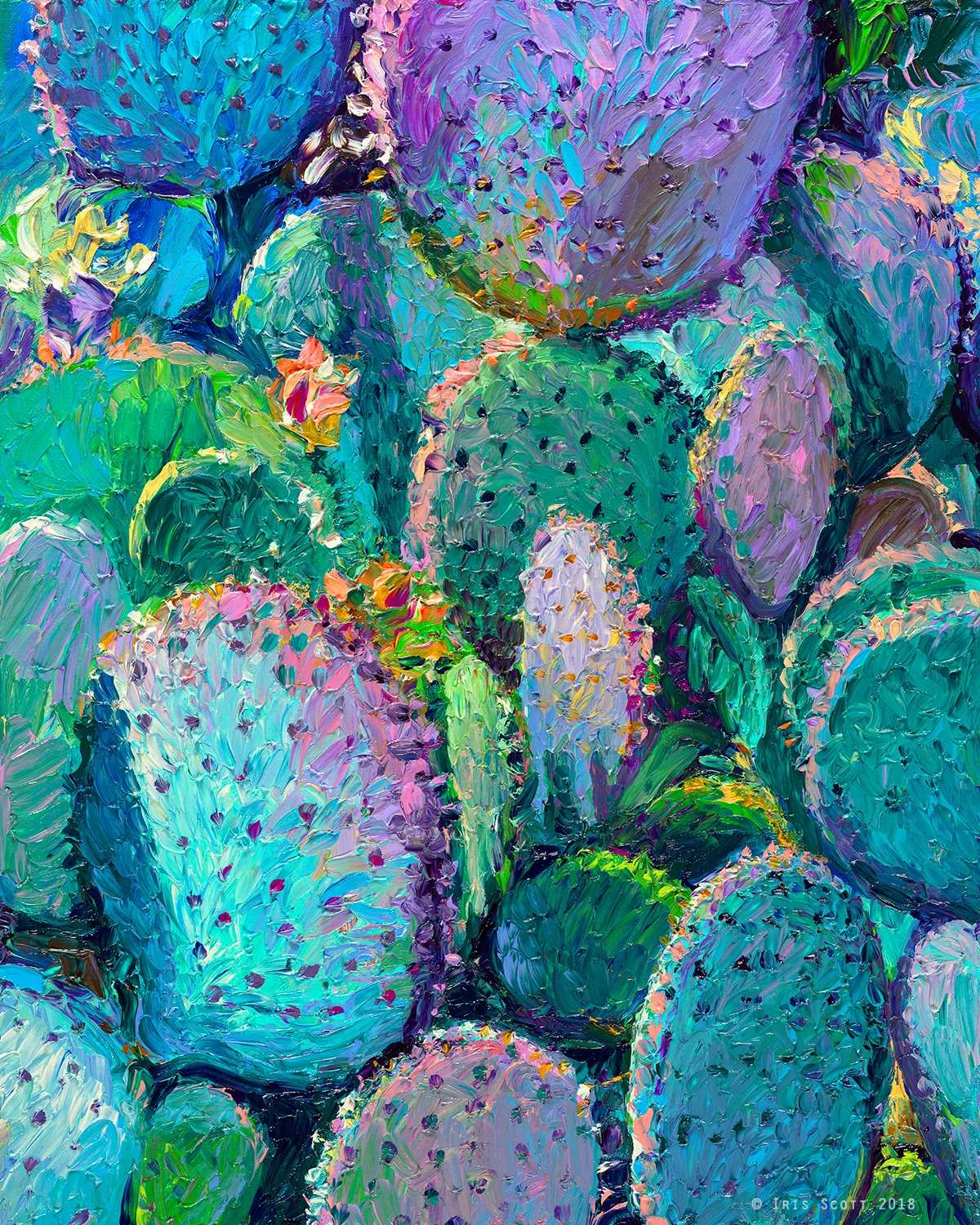 Prickly Pear Elsewhere | 16x20in Original SOLD | Buy Prints Backstory