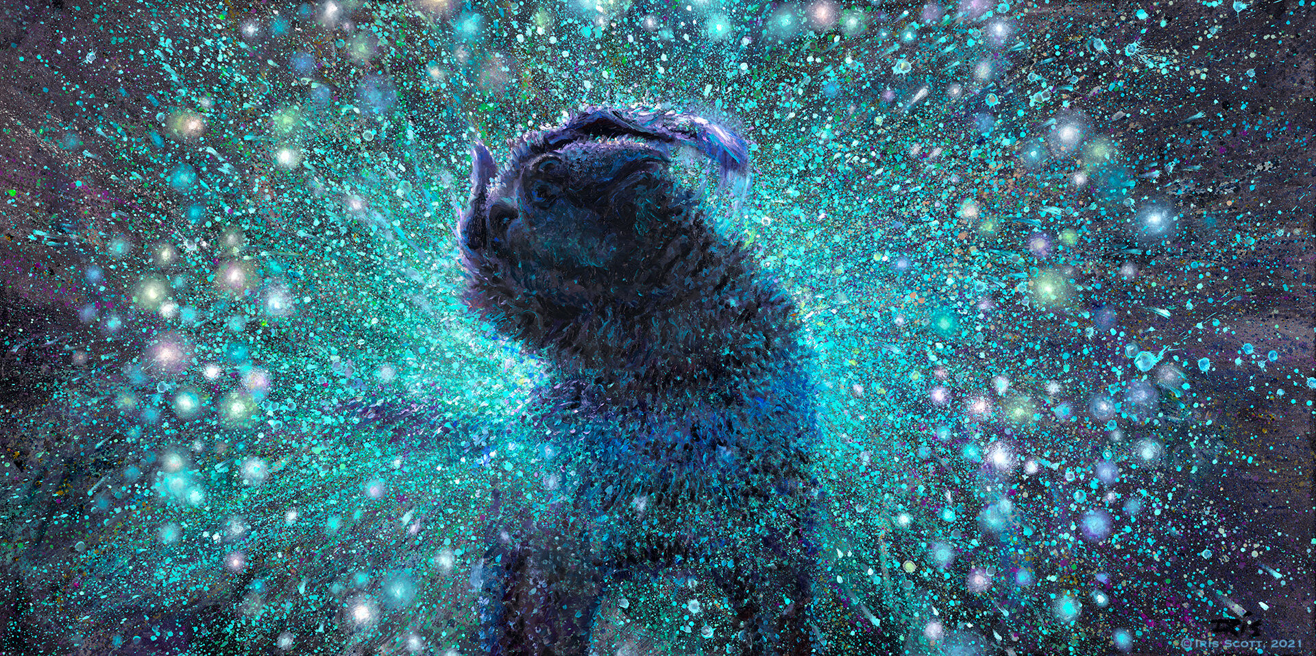 Spooky Action at a Distance | 36x72in Original Sold | Prints
